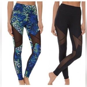 Sweaty Betty Urdhva Reversible Yoga Leggings in Garden and Black size SMALL